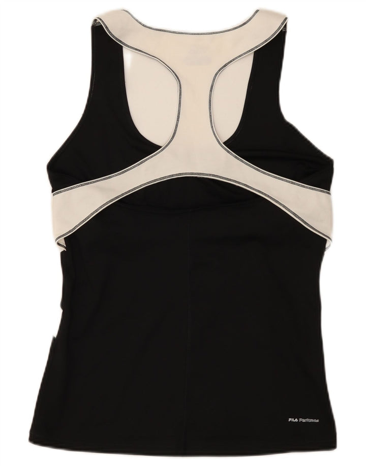 Fila Mujer Chaleco Top UK 40 Grande Negro Colorblock Poliéster