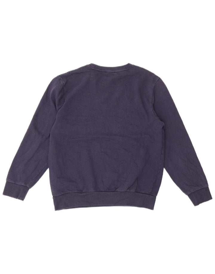 True Religion Sudadera con gráfico para hombre Jersey tipo jersey de algodón azul marino mediano