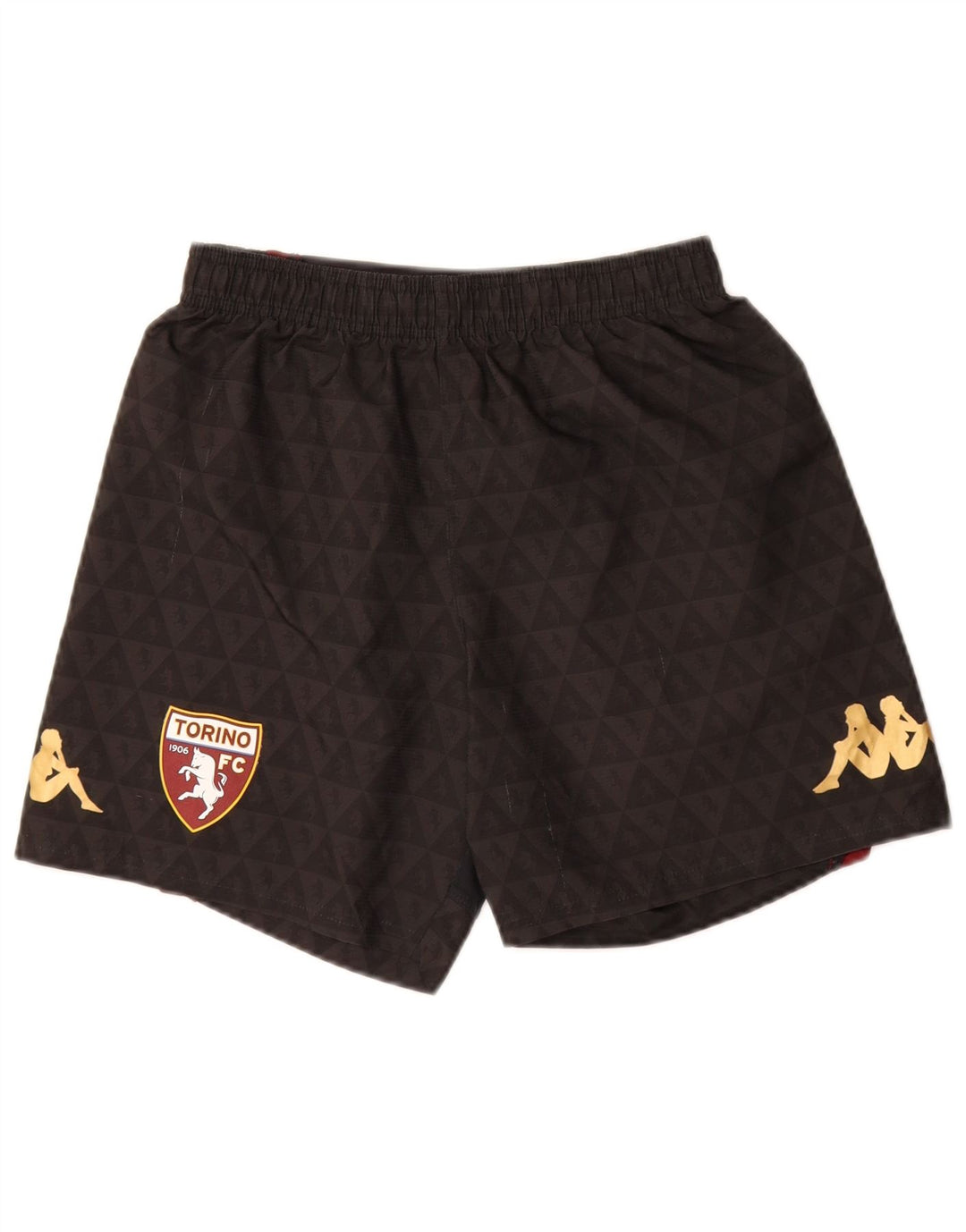 KAPPA FC Torino Shorts deportivos gráficos para mujer UK 8 Small Poliéster negro