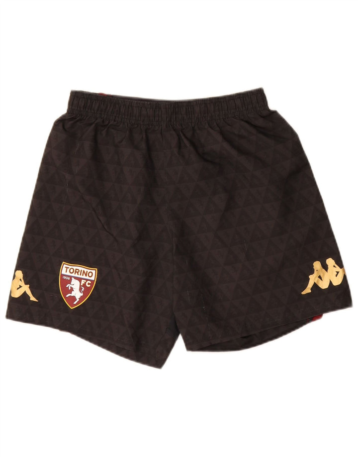 KAPPA FC Torino Shorts deportivos gráficos para mujer UK 8 Small Poliéster negro
