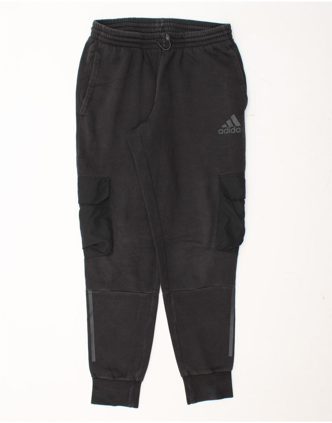 ADIDAS Hombre Cargo Chándal Pantalones Joggers Mediano Algodón Negro