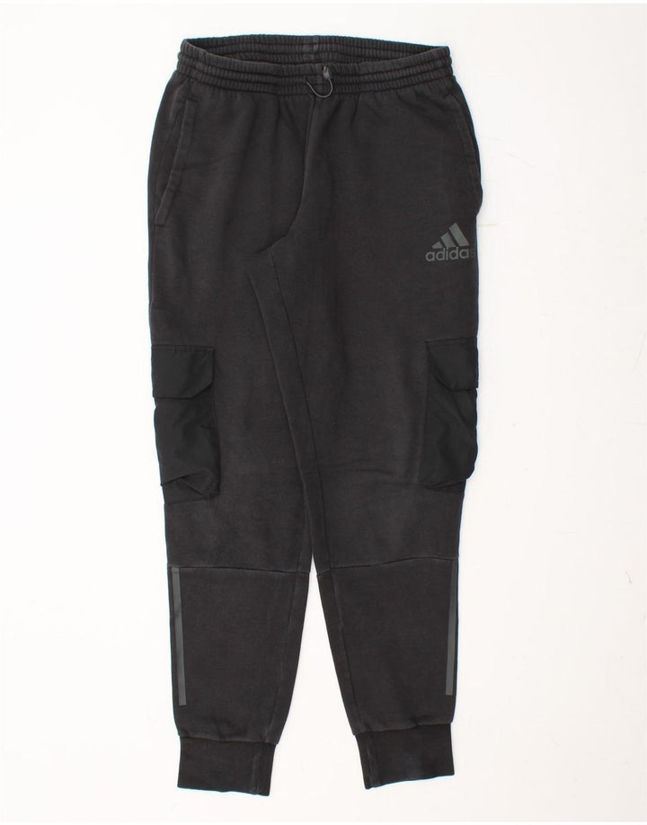 ADIDAS Hombre Cargo Chándal Pantalones Joggers Mediano Algodón Negro