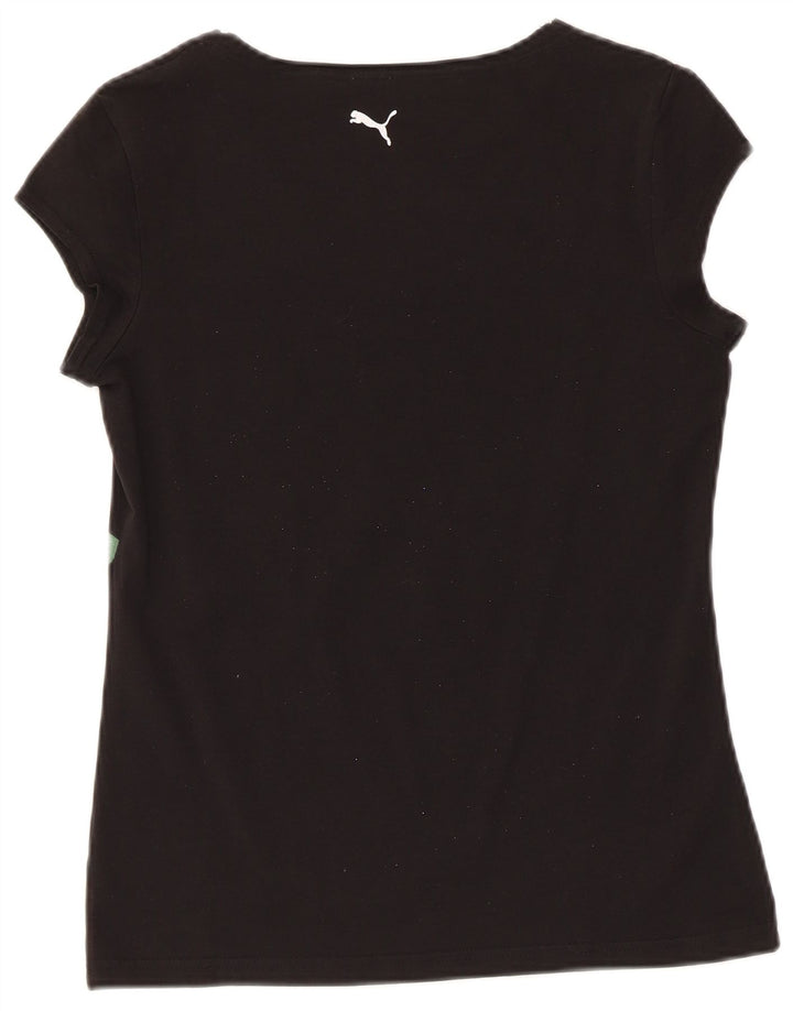 Puma - Camiseta gráfica para mujer, talla 40, talla M, color negro