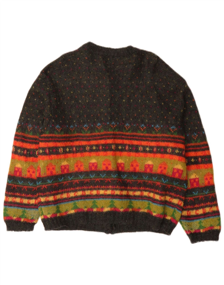 Benetton Cárdigan Mujer UK 44 Mediano Multicolor Fair Isle
