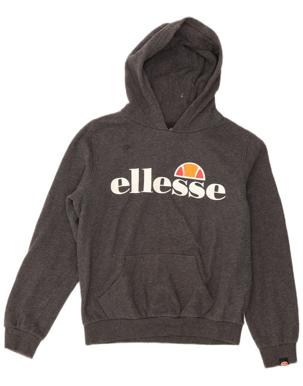 Ellesse Jersey con capucha gráfica para niñas 10-11 años Algodón gris
