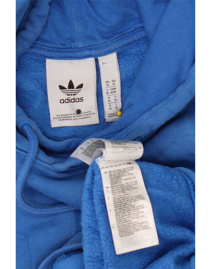 Adidas Hombre Sudadera Con Capucha Jumper Azul Medio Algodón
