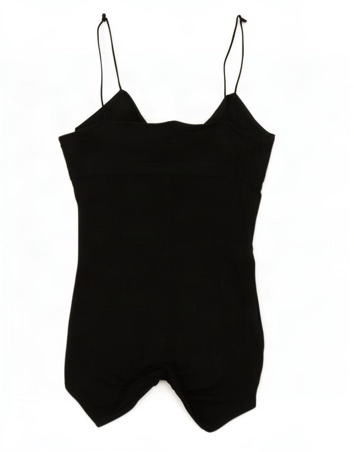 Armani Jeans Top tipo túnica asimétrico sin mangas para mujer UK 40 Seda negra mediana