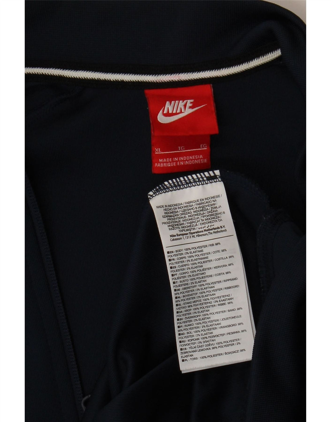 NIKE Hombre Chándal Top Jacket XL Azul Marino Colorblock Poliéster
