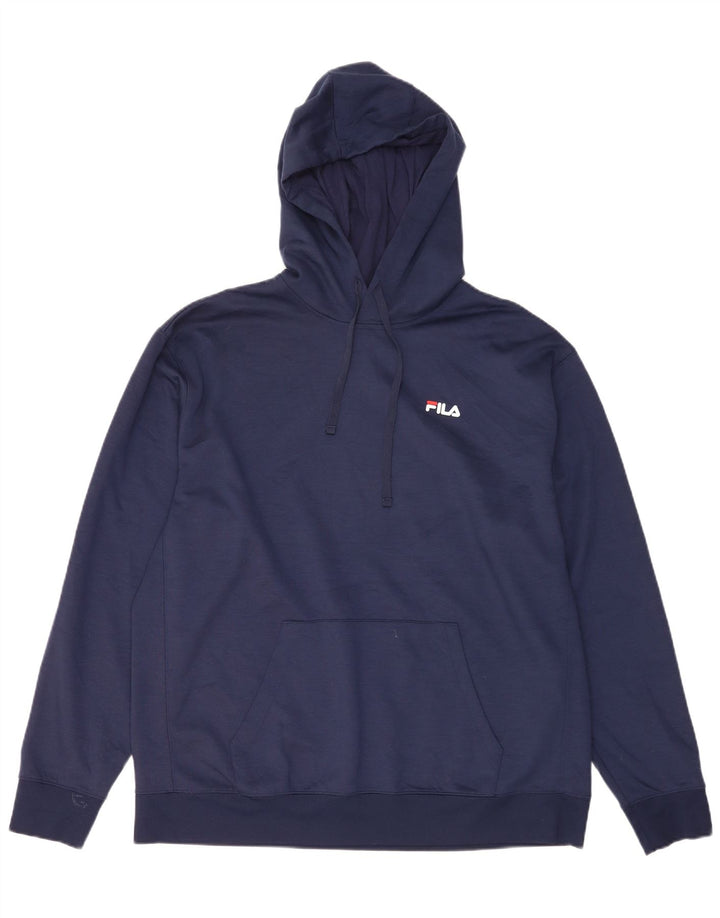 Fila Hombre Sudadera Con Capucha Jumper XL Azul Marino Poliéster