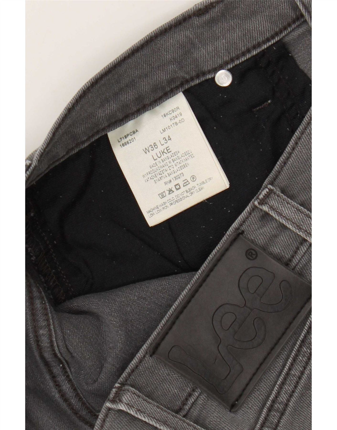 Lee Jeans Luke Slim para Hombre W36 L34 Algodón Gris
