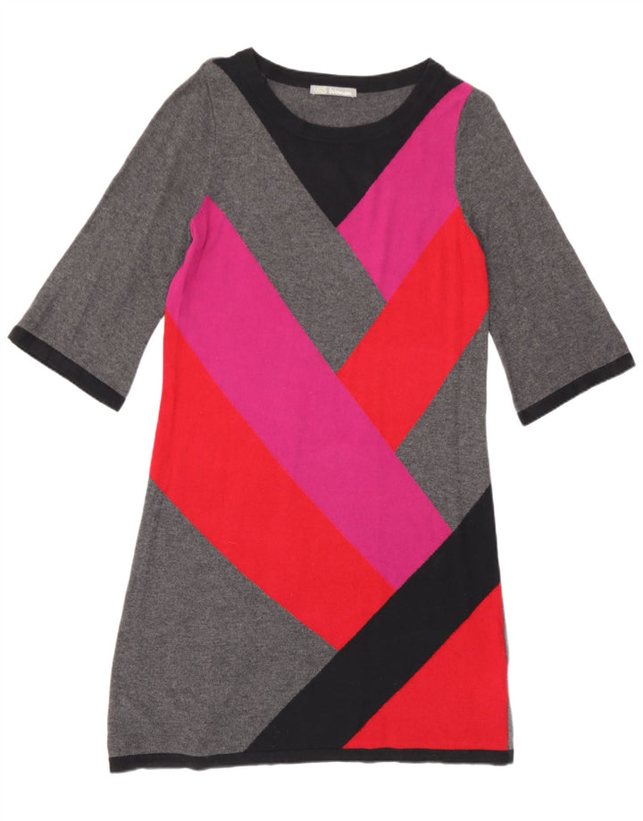 Marks & Spencer Vestido tipo jersey para mujer UK 44 Gris medio Colorblock