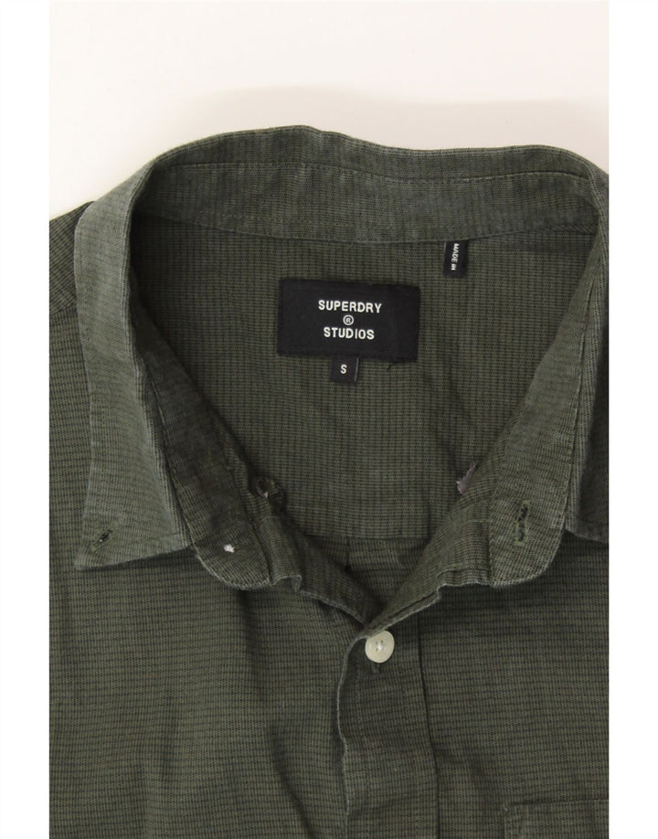 SUPERDRY Camisa Hombre Small Khaki Check Cotton
