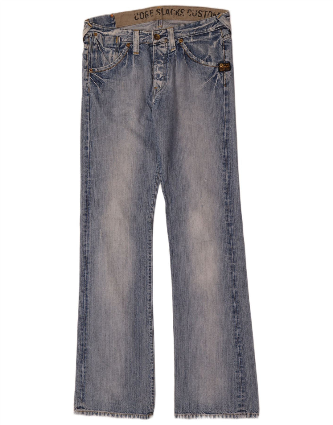 Vaqueros Bootcut desgastados para hombre G-Star W32 L36 Algodón azul