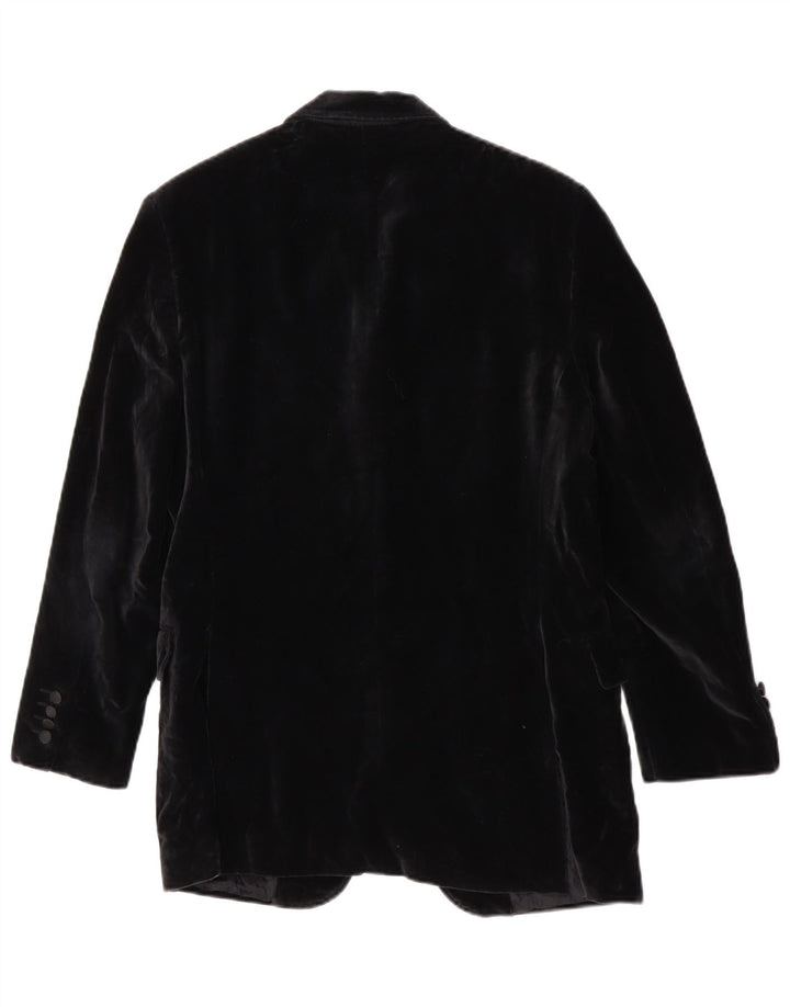 Gino Sartore Chaqueta Blazer de Terciopelo con 3 Botones para Hombre UK 36 Small Black