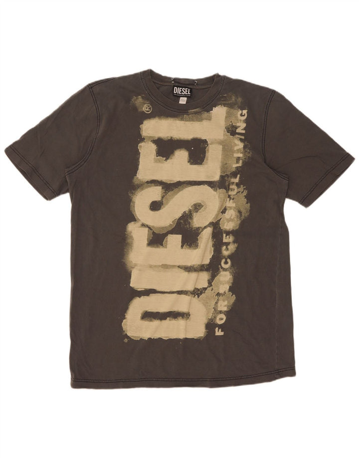 Diesel Hombre Camiseta Gráfica Top XS Caqui