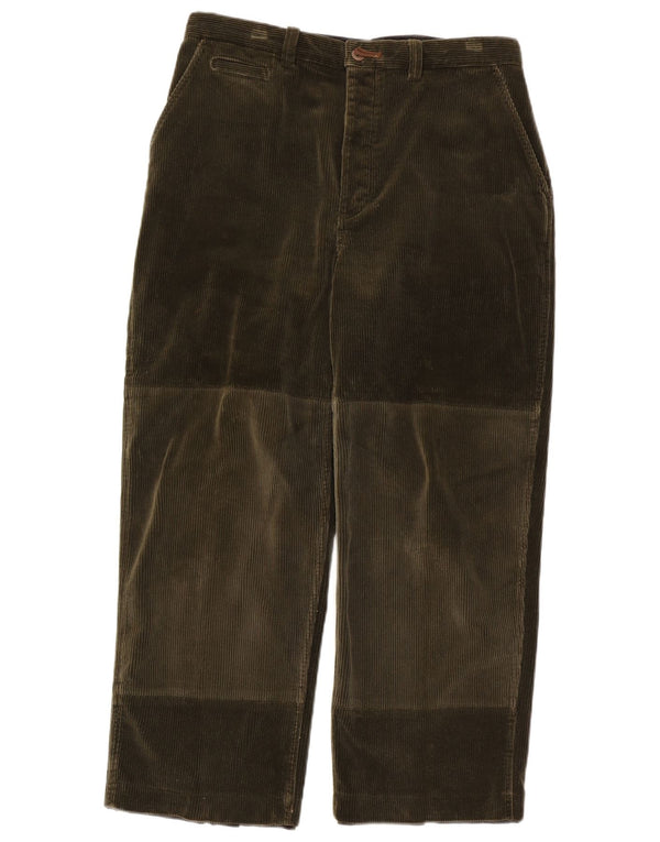 Pantalones rectos de pana para hombre Polo Ralph Lauren W32 L28 Bloque de color verde