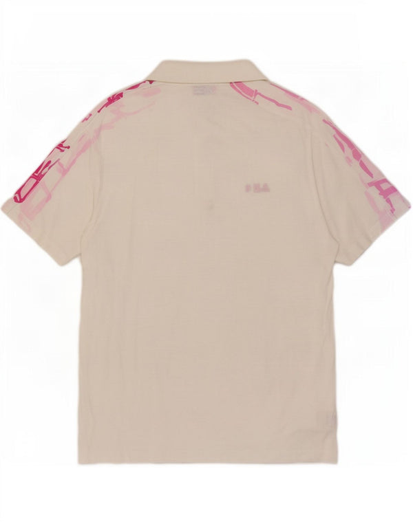 Fila Polo gráfico para hombre IT 52 Large White Cotton