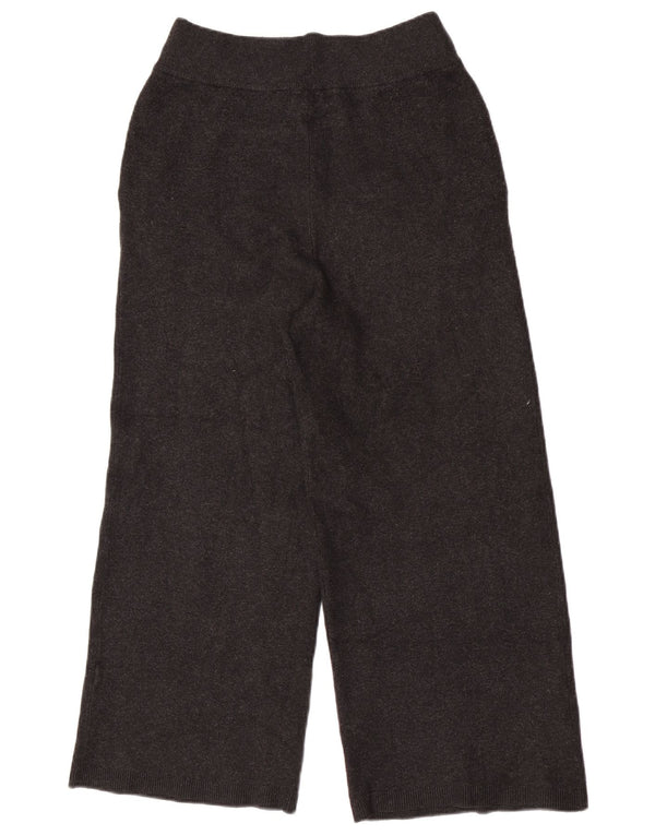 Massimo Dutti Pantalón Chándal De Punto De Pierna Ancha Mujer UK 4 XS Negro
