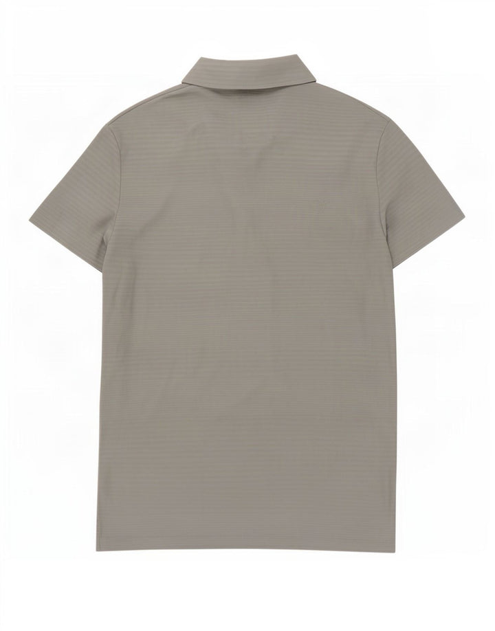 Puma Polo para mujer UK 40 Grande Gris Pinstripe Poliéster