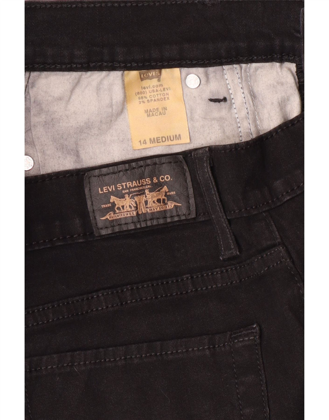 Levi's 512 Vaqueros Bootcut Perfectamente Adelgazantes para Mujer US 14 XL W32 L32 Negro