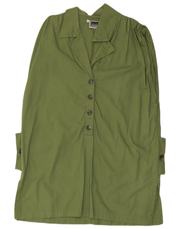 Luisa Spagnoli Vestido camisero tipo jersey para mujer IT 46 Grande Verde