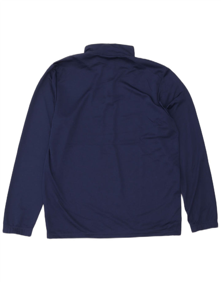 Adidas Hombre Aeroready Zip Neck Jersey Chándal Top Grande Azul Marino