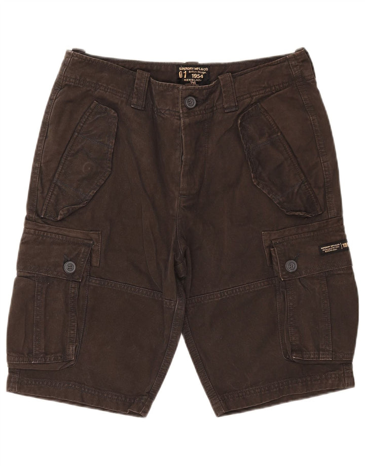 Superdry Shorts Cargo Hombre W30 Algodón Marrón Medio