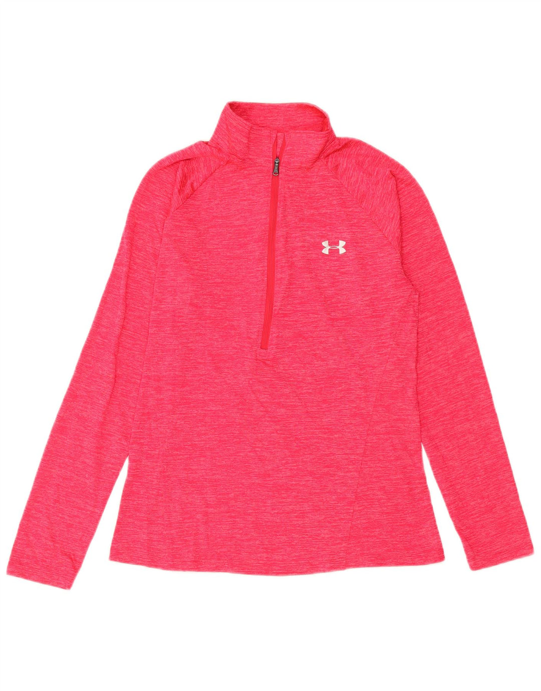 UNDER ARMOUR Mujer Heat Gear Jersey Chándal Top UK 12 Mediano Rosa
