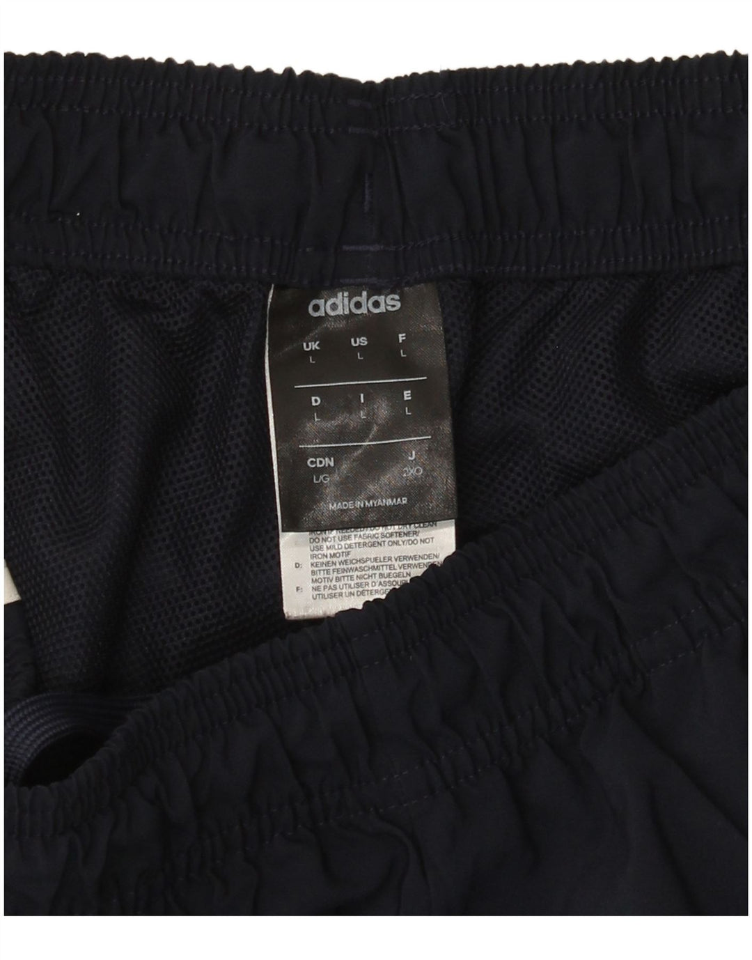 Adidas - Pantalones cortos deportivos para hombre, talla grande, poliéster, color azul marino