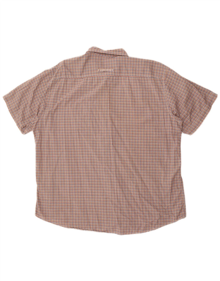 Camel Active - Camisa de manga corta para hombre, corte regular, talla 2XL, cuadros multicolores