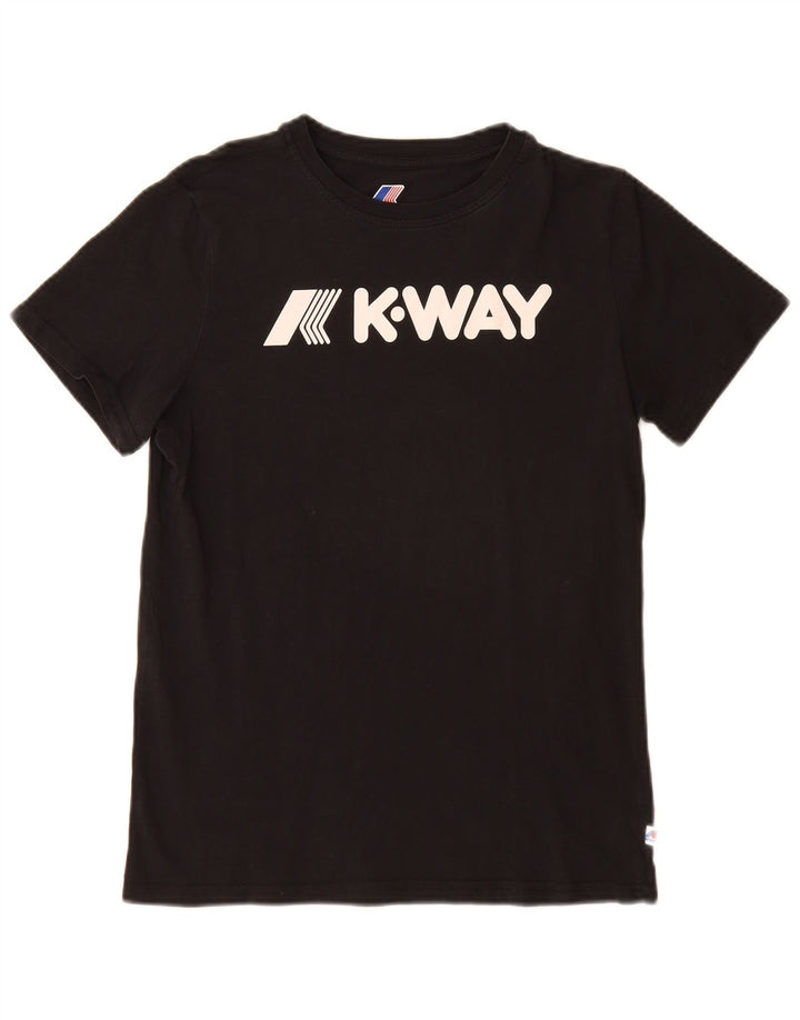 K-Way - Camiseta gráfica para hombre, talla pequeña, color negro