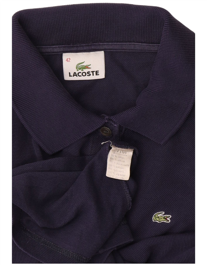 Polo Lacoste para mujer talla 42 grande algodón azul marino
