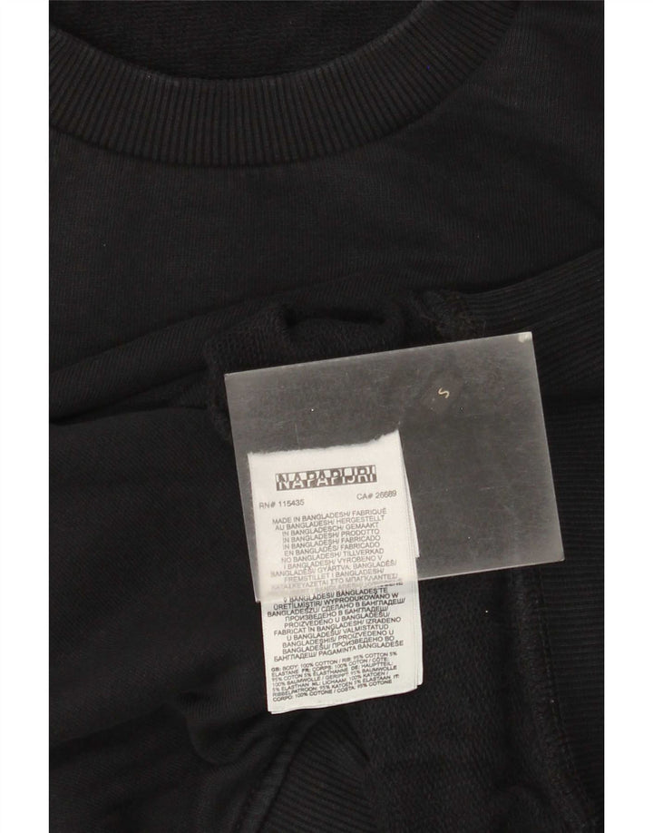 Napapijri Hombre Sudadera Jumper Small Negro Algodón