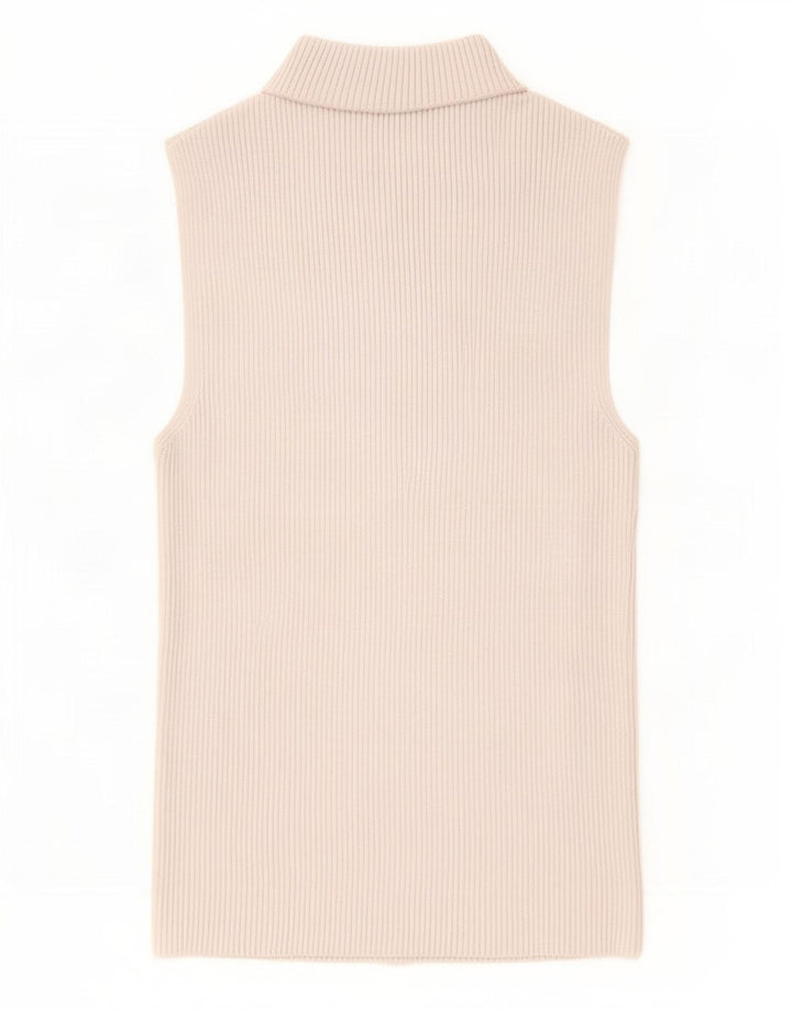 Zara Mujer Chaleco Top UK 8 Small Gris Viscosa