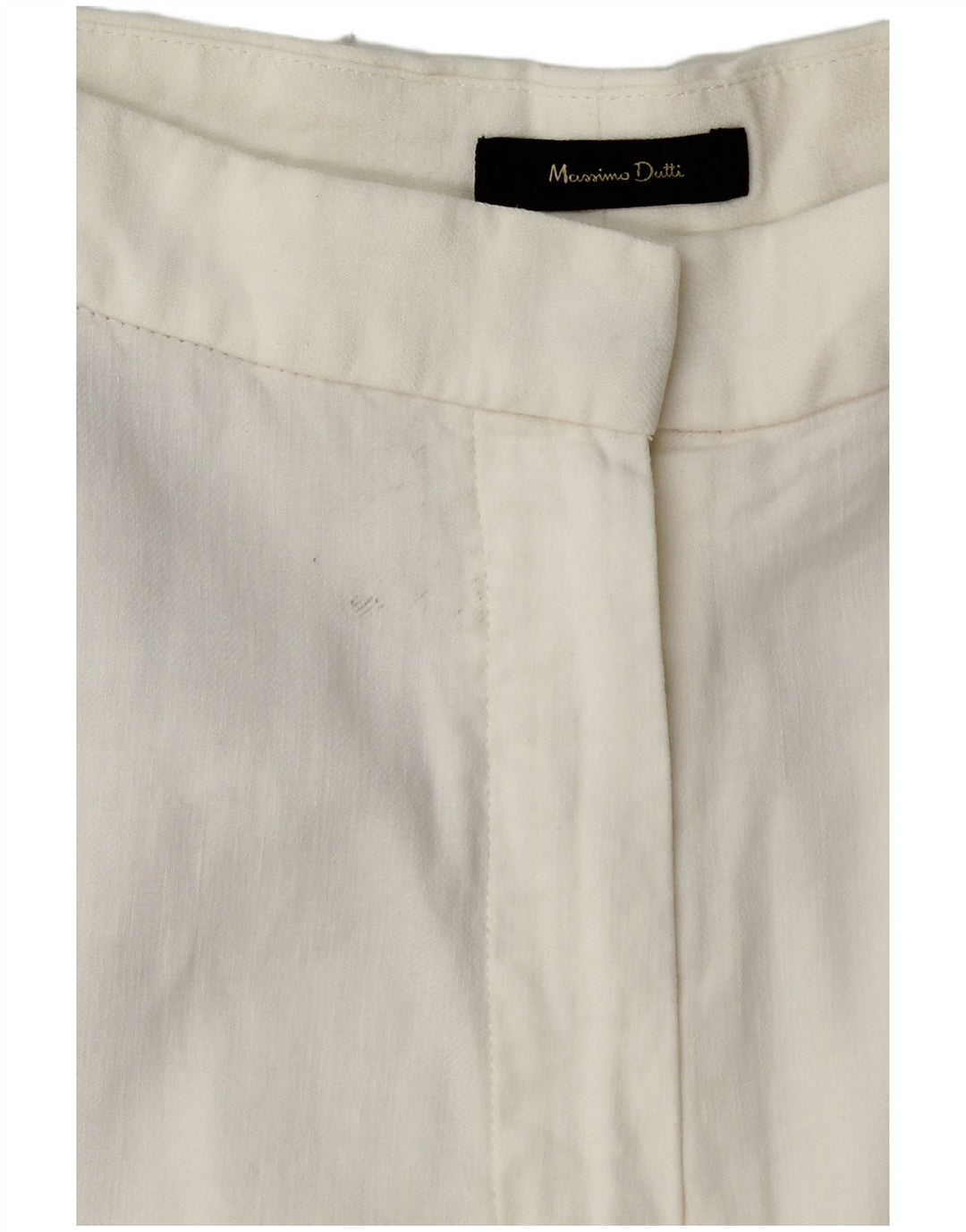 MASSIMO DUTTI Pantalón chino cónico para mujer EU 40 Medium W30 L27 Blanco