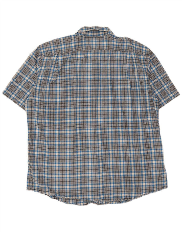 Eddie Bauer Camisa de corte clásico para hombre XL Algodón a cuadros azules