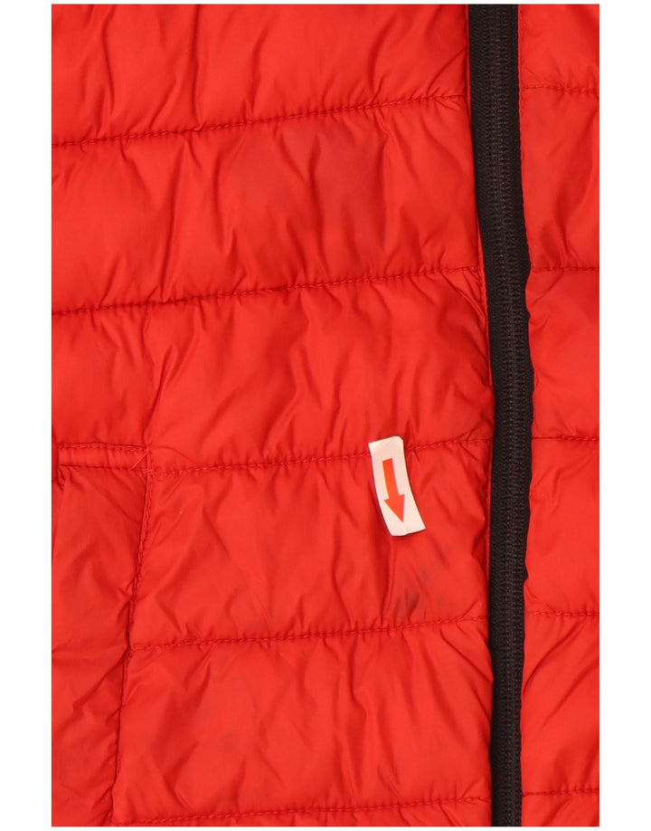 Benetton Cazadora Acolchada Con Capucha Niño 10-11 Años Poliamida Rojo