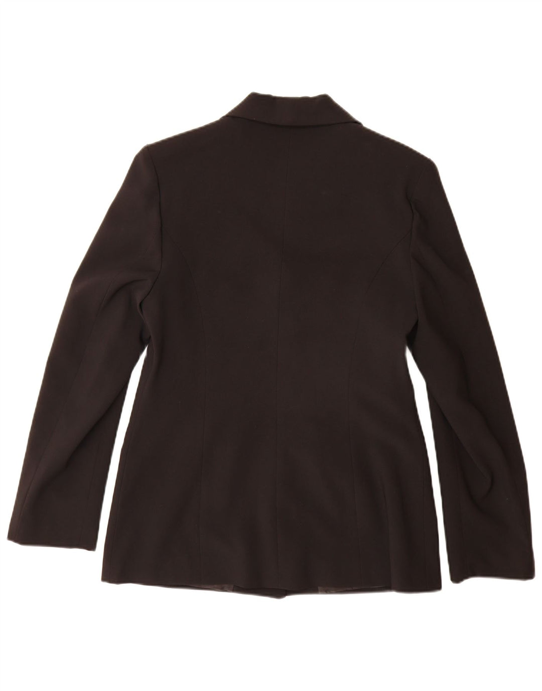 Vintage mujer 3 botones Blazer chaqueta IT 46 poliéster negro grande