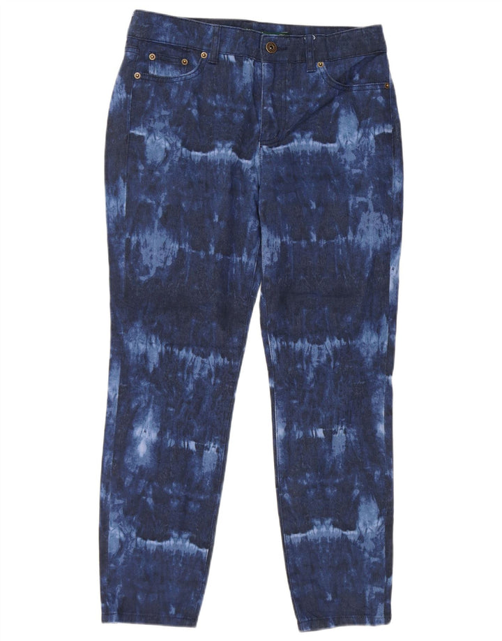 RALPH LAUREN Vaqueros ajustados para mujer US 4 Small W30 L26 Azul marino Tie Dye Algodón