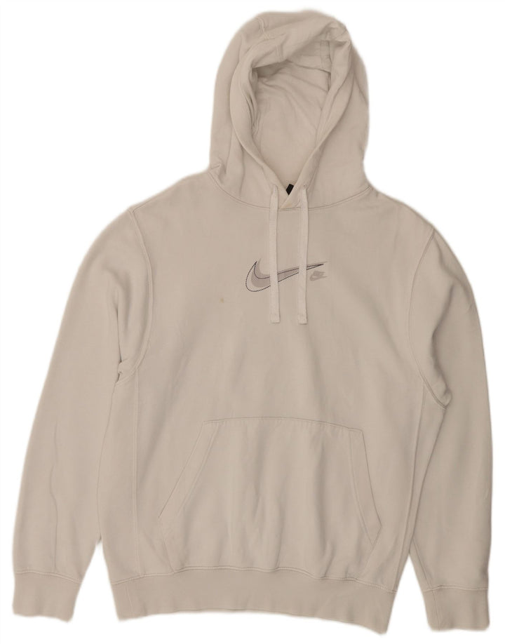 Nike - Sudadera con capucha para hombre, diseño gráfico, talla pequeña, algodón blanco
