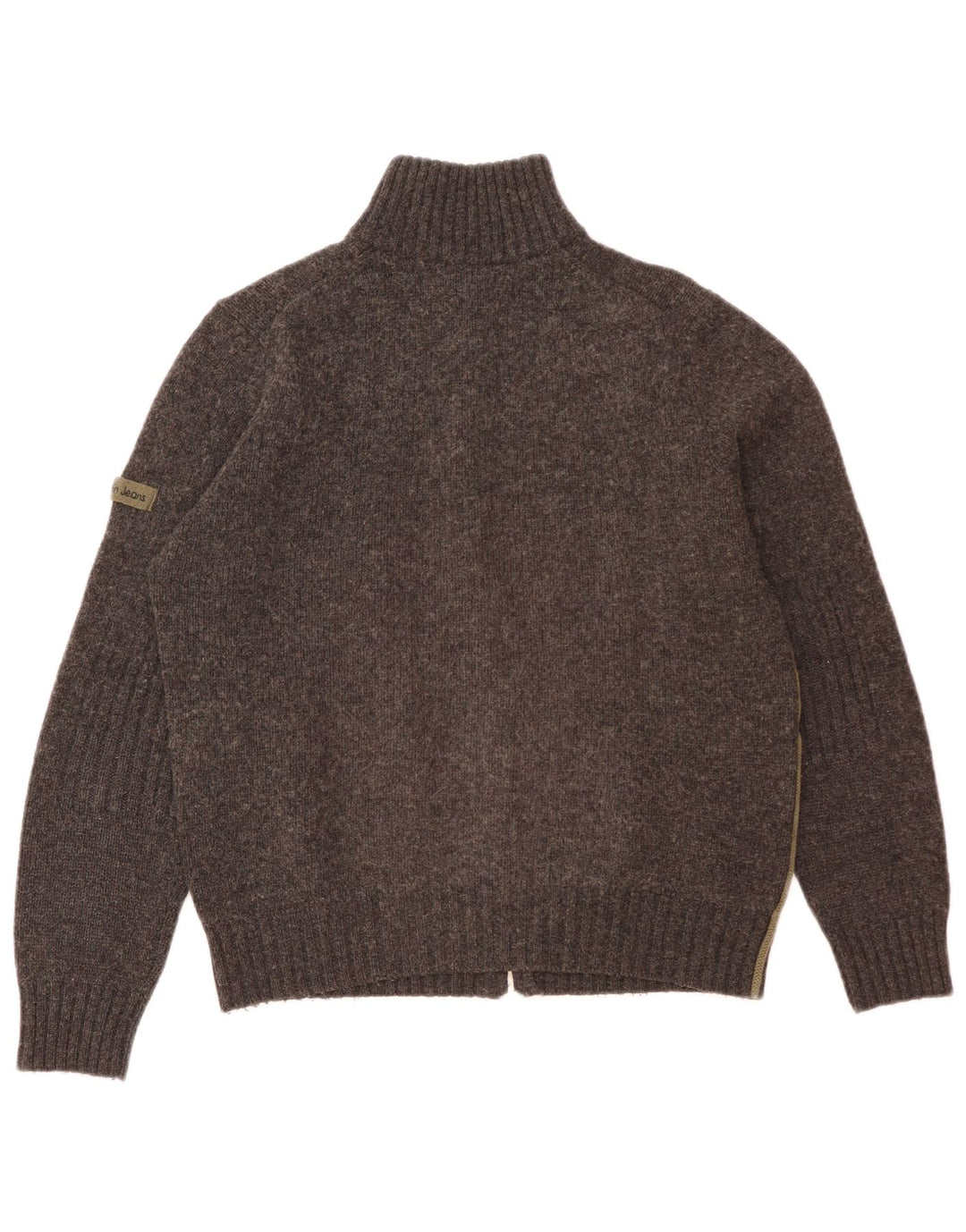 Calvin Klein - Cárdigan para mujer, talla 40, talla grande, lana gris
