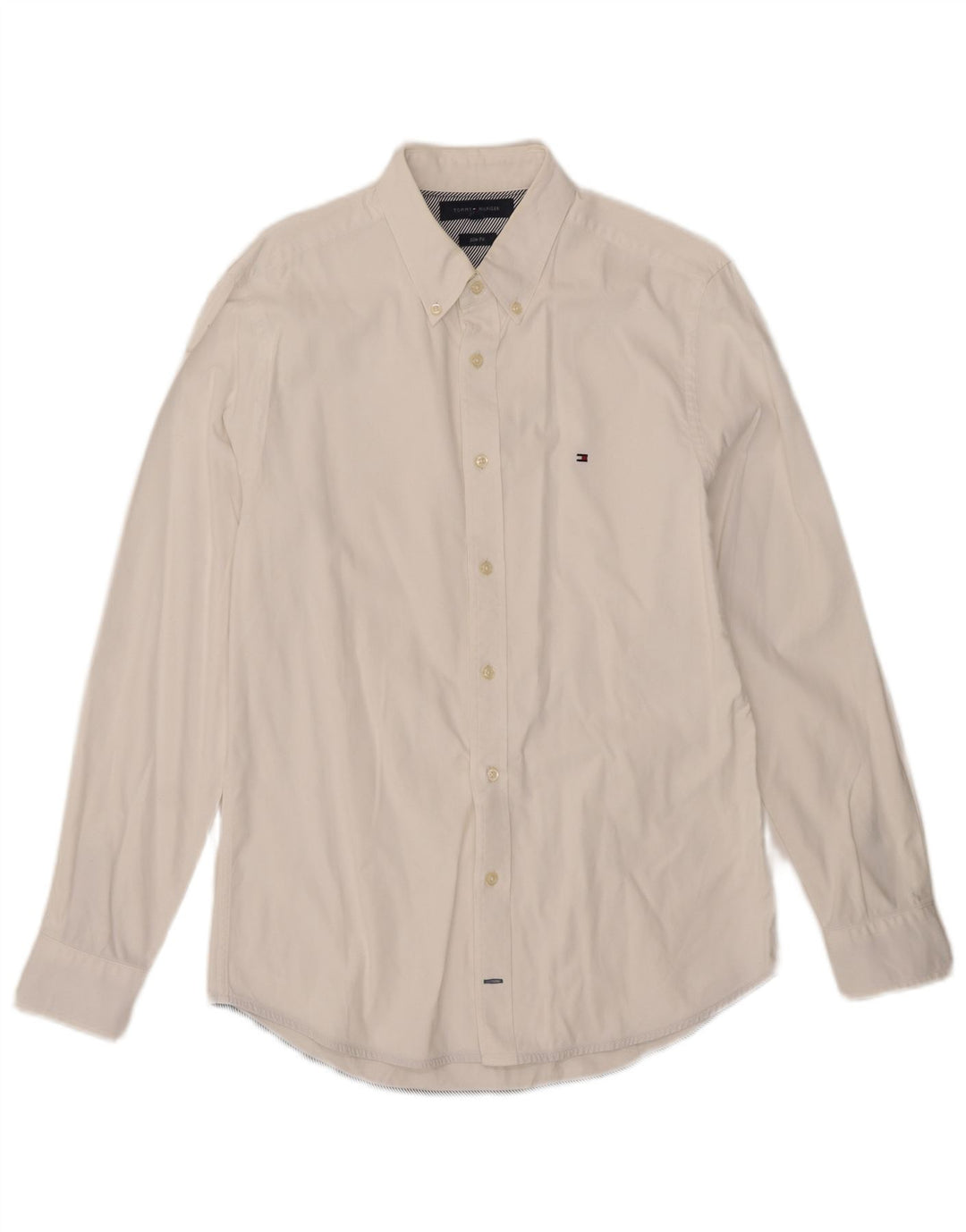 Camisa Tommy Hilfiger Hombre Slim Fit Blanco Medio
