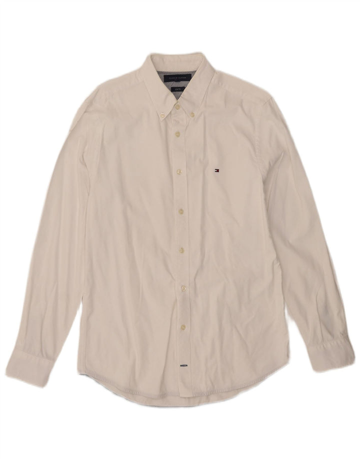 Camisa Tommy Hilfiger Hombre Slim Fit Blanco Medio