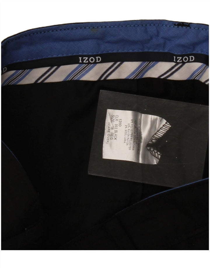 IZOD Pantalón de traje recto para niño 15-16 años W28 L29 Poliéster negro