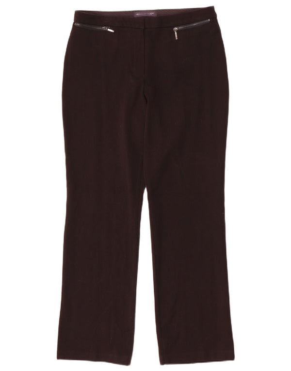 Marks & Spencer Pantalones Casuales Rectos para Mujer UK 10 Small W28 L29 Negro