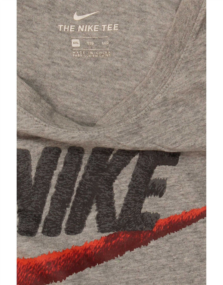 Nike Camiseta gráfica para hombre Top 2XL Gris moteado