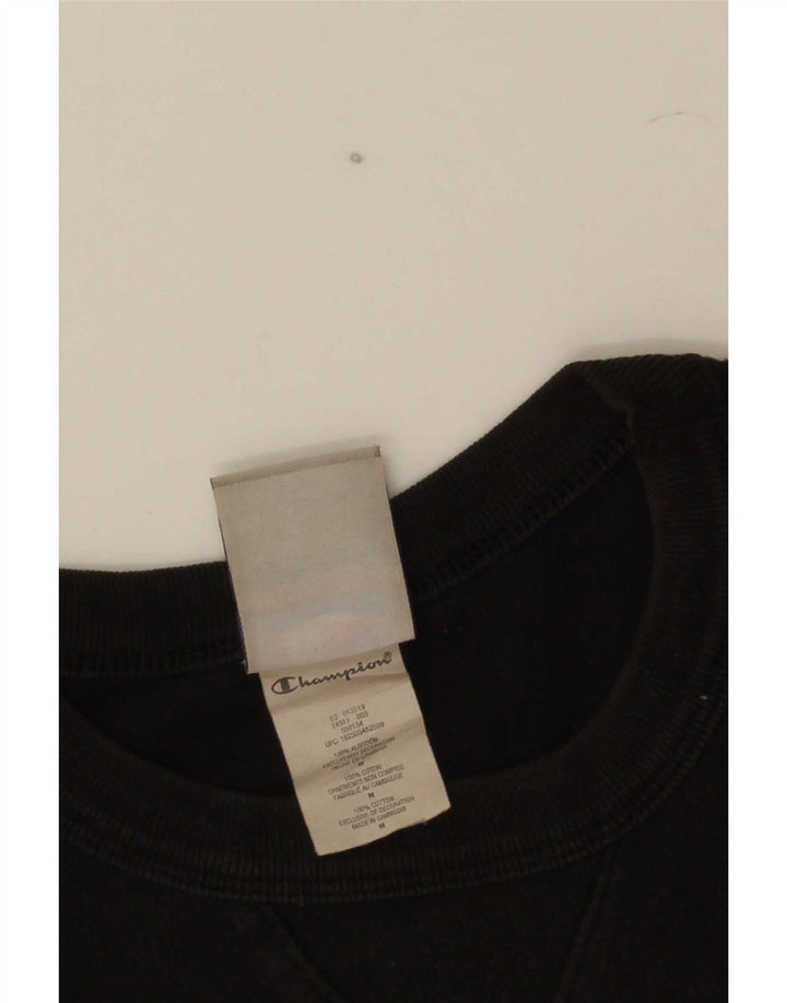Champion Camiseta gráfica para hombre Top Medium Black Cotton