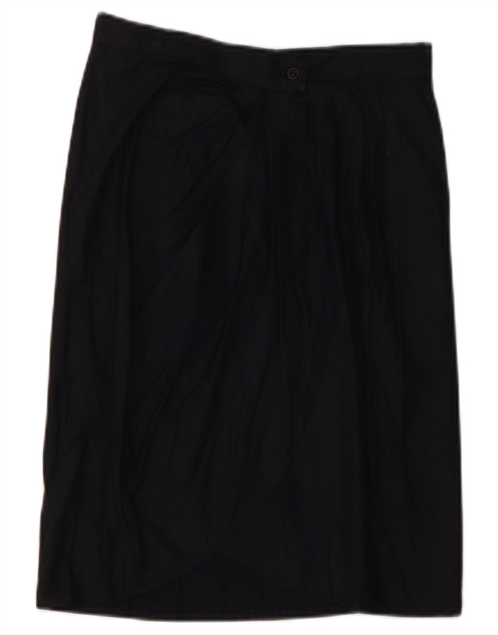 VINTAGE Falda cruzada para mujer W26 Pequeña Negra