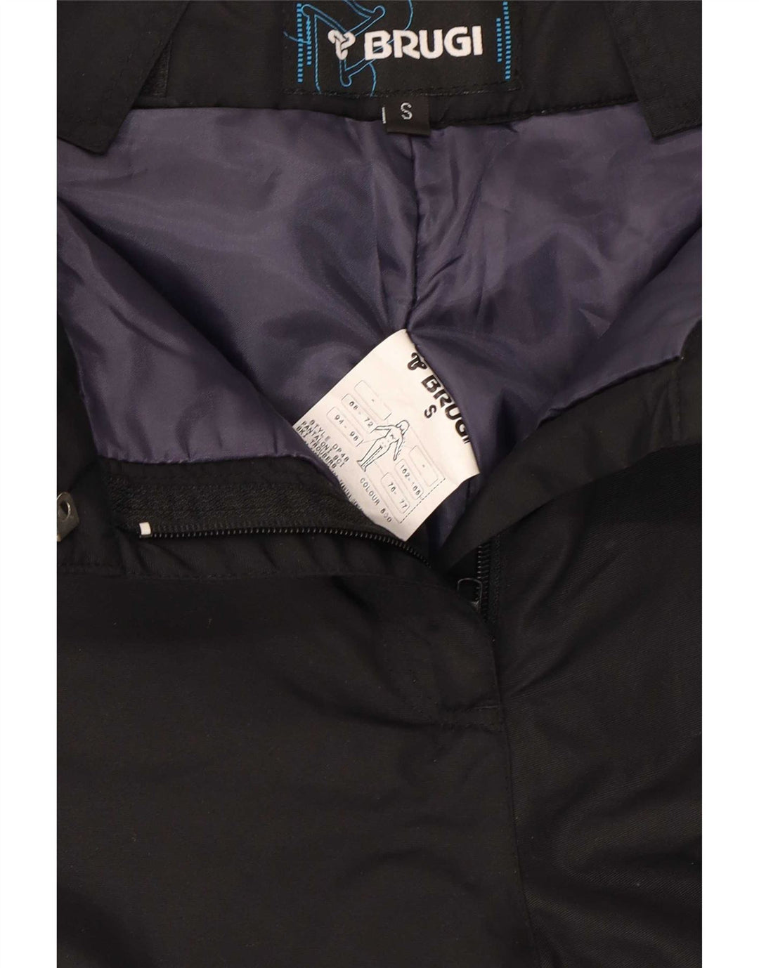 Brugi - Pantalones de esquí para mujer, talla 40, talla pequeña, poliamida negra