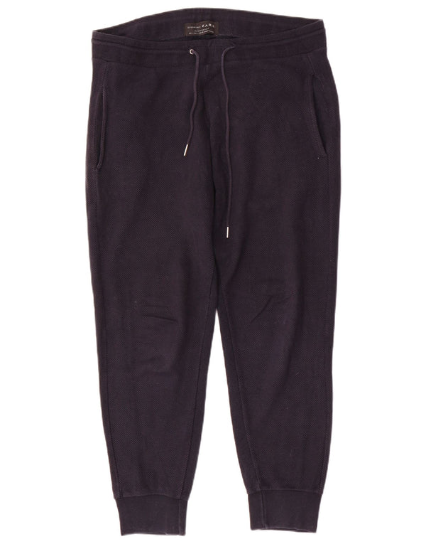 Zara Hombre Pantalón Chándal Joggers Grande Azul Marino Algodón